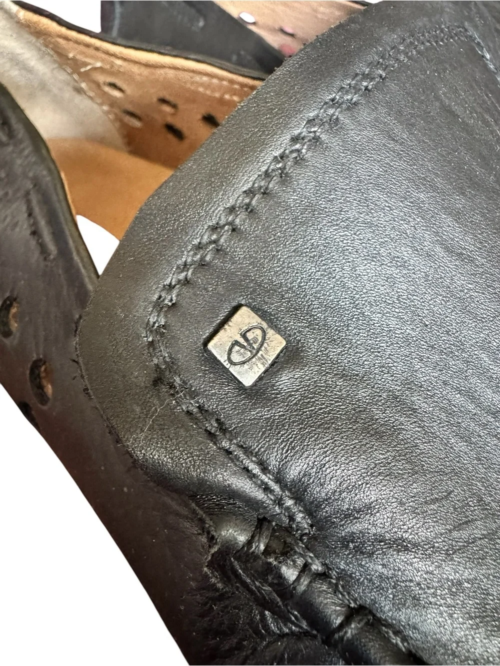 Valentino Black Leather Men’s Slip-On Driving Loafers
